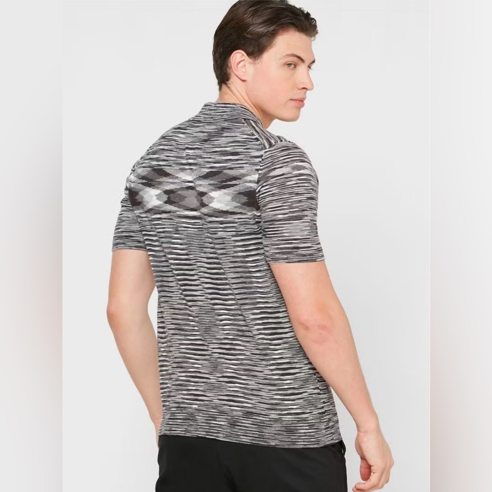 TED BAKER LONDON SPACE DIE SPACE POLO SHIRT BLACK & WHITE SMALL - Picture 2 of 10